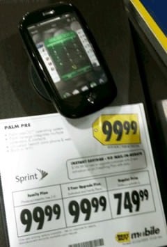 Palm Pre for $99, thanks to Best Buy error