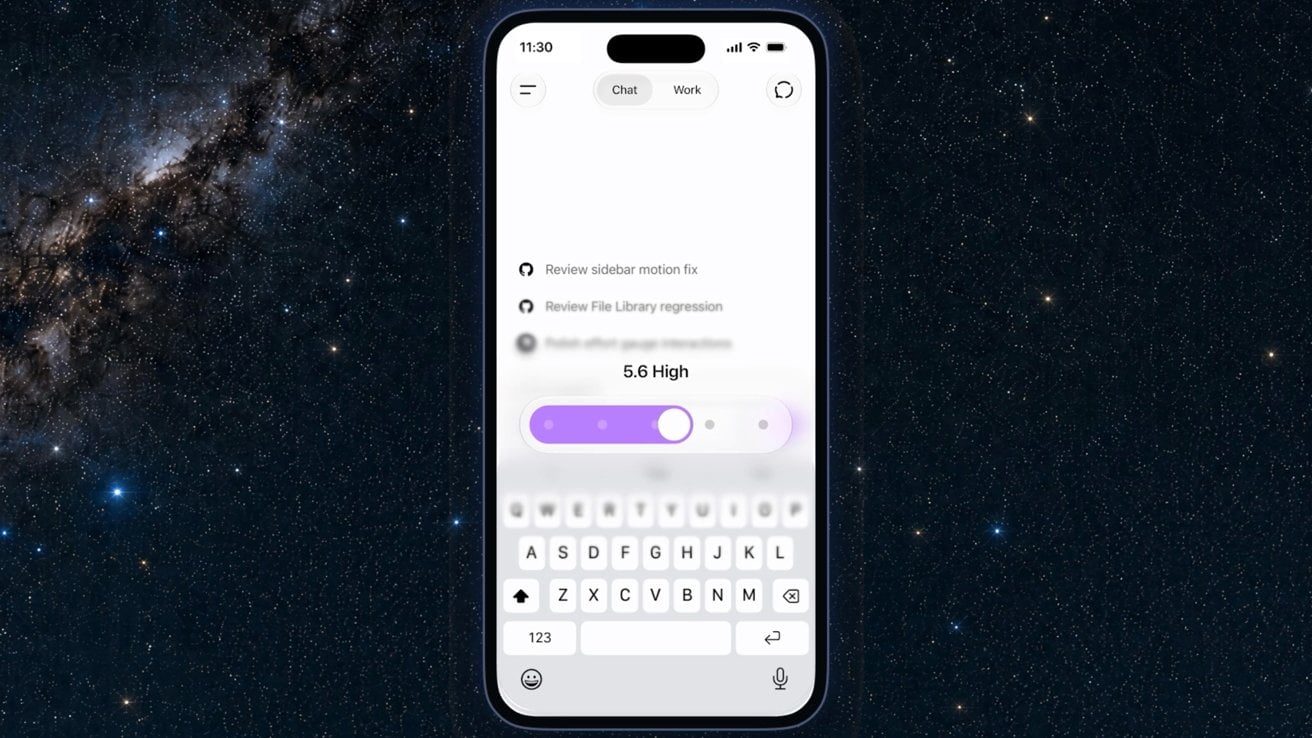 The ChatGPT app open on a smartphone