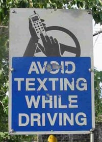 No Texting Sign