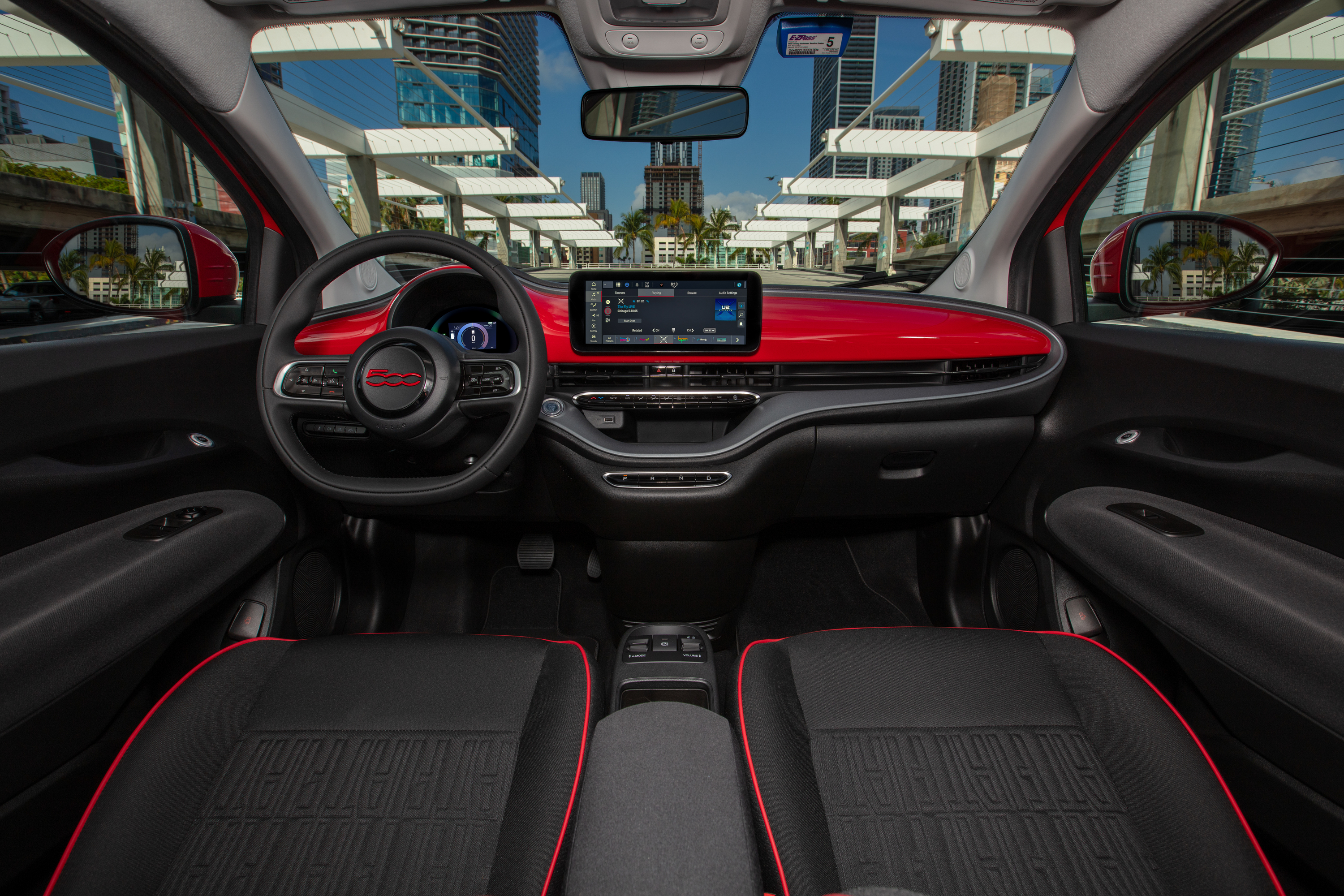 Fiat 500e Red 2024 Interior