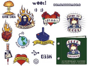 Geek Temporary Tattoos