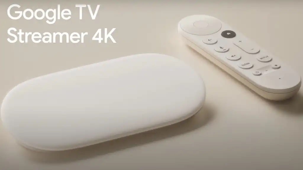 The Google TV Streamer set-top box and its remote