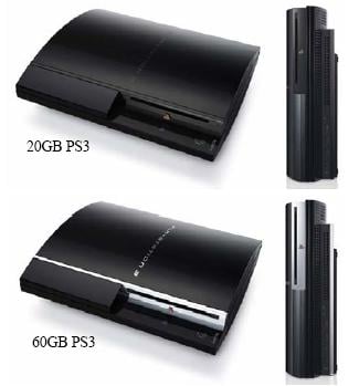 PS3-60GB vs. 20GB