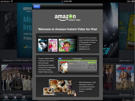 Amazon Instant Video iPad