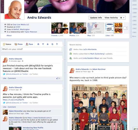 facebook timeline enable