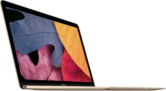 Apple Gold MacBook open