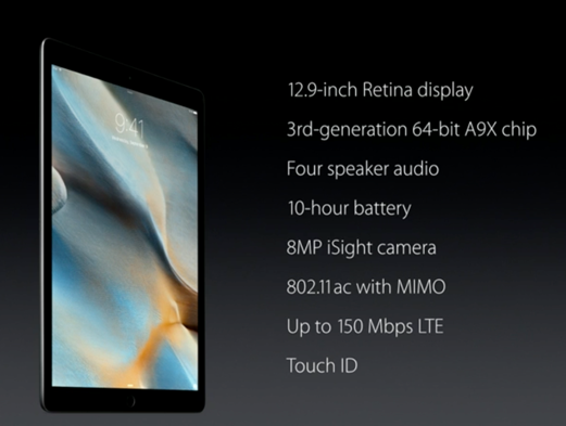 Apple iPad Pro specs