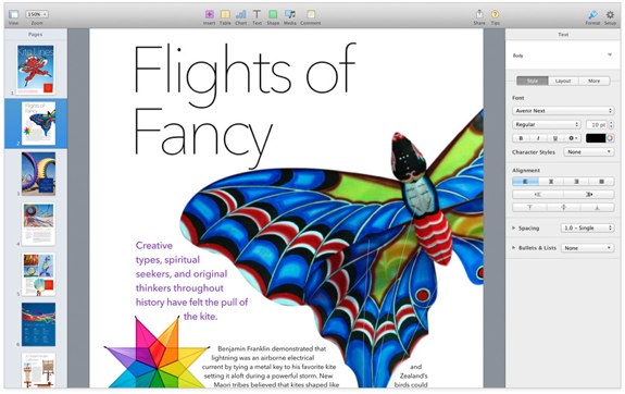 Apple Pages 5.0 iwork