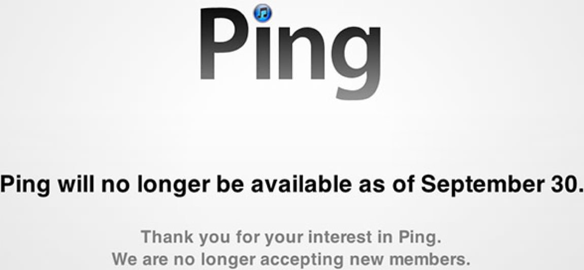 Apple shutting down Ping on September 30