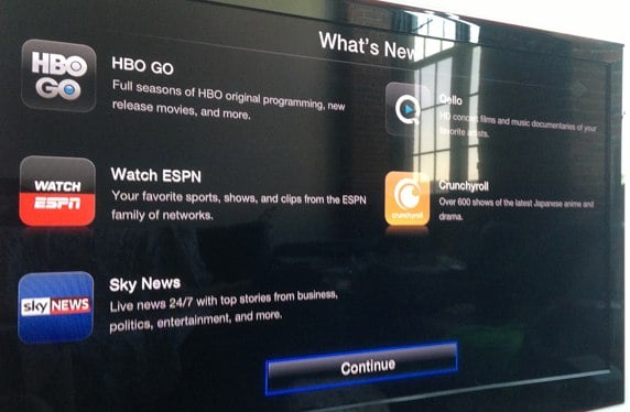 Apple TV 5.3 HBO GO ESPN