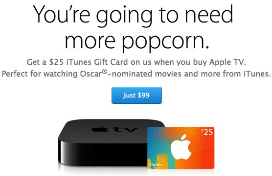 Apple TV $25 gift card