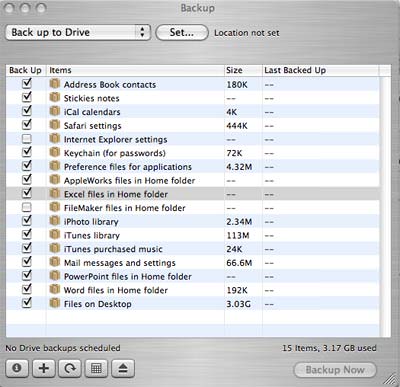 Backup Data to iPod