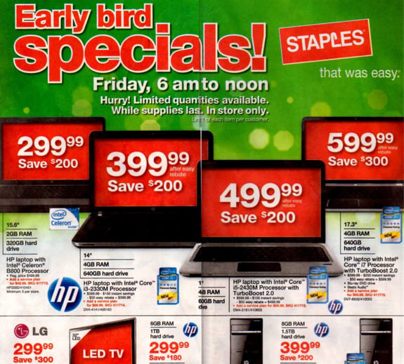 Staples Black Friday 2011