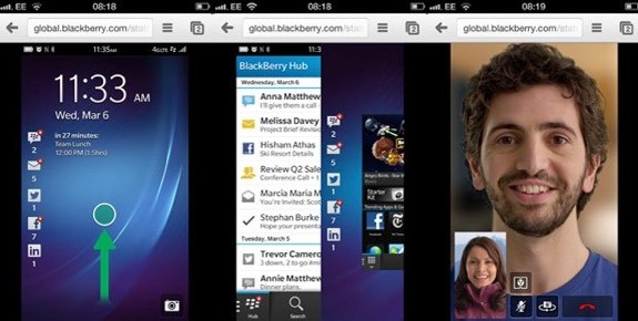 BlackBerry 10 glimpse