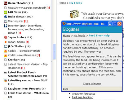 Bloglines Screenshot