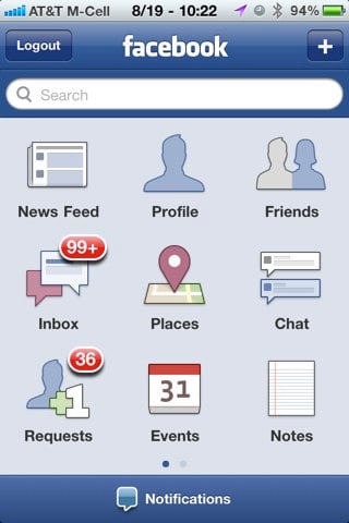 Facebook iPhone 3.2