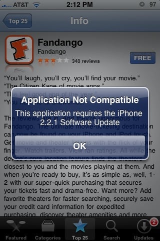 Fandango iPhone 3.0