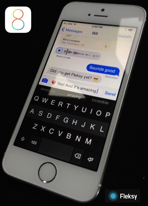 Fleksy for iOS 8