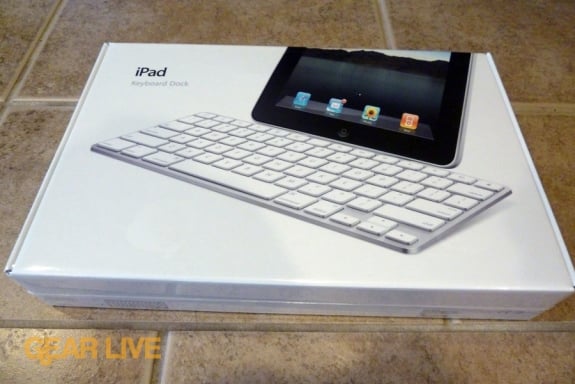 iPad Keyboard Dock front of box. While the iPad launched on April 3, 