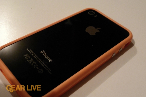 iphone 4 back. iPhone 4 back with orange