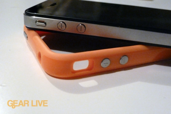 iphone 4 bumper case black. iPhone 4 orange Bumper with