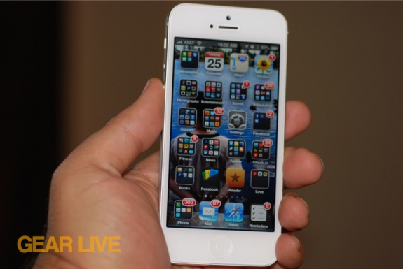iPhone 5 Home screen iOS 6