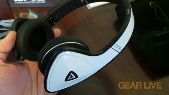 Monster DNA white tuxedo headphones