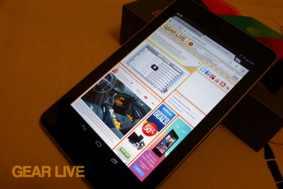 Nexus 7 Chrome browser
