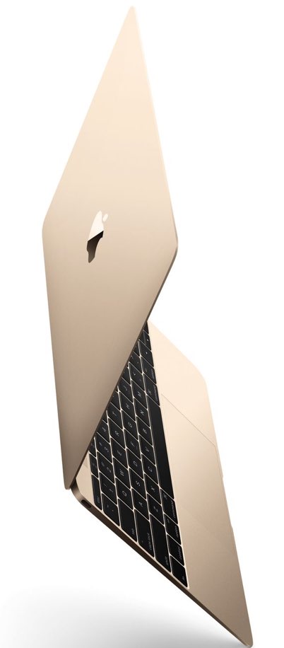 gold macbook angled