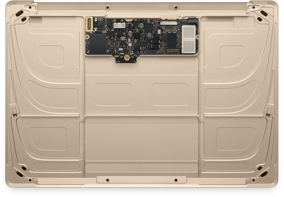 gold macbook logic board