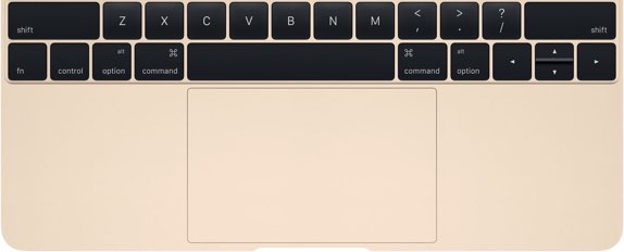 gold macbook trackpad