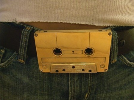 Gold Cassette Belt Buckle