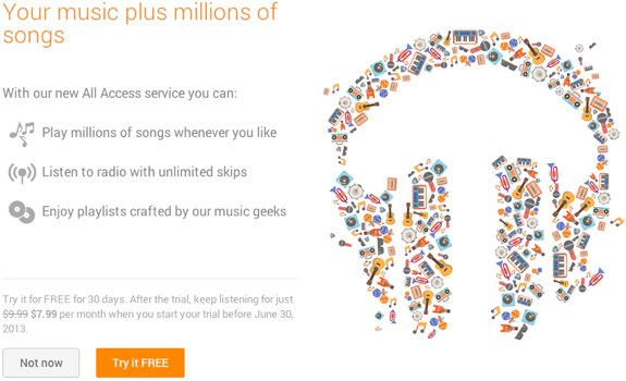 Google Play Music All Access trial