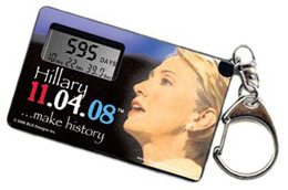 Hillary Countdown to Election Key Chain