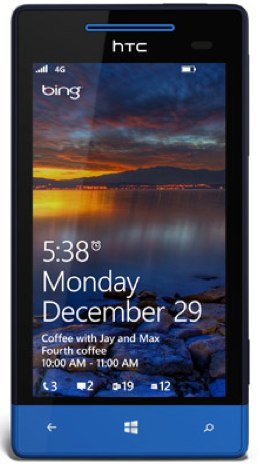 HTC 8X lock screen