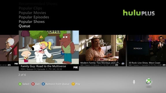 Hulu Plus Xbox 360