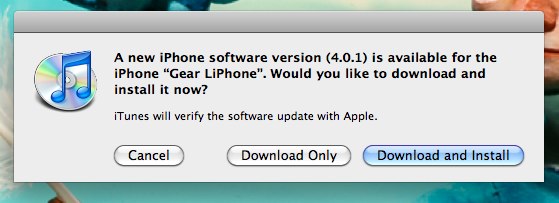 iOS 4.0.1 now available