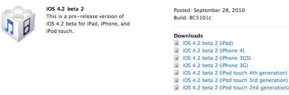 iOS 4.2 Beta 2 8c5101c