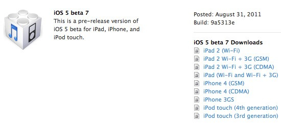 ios 5 beta 7 9a5313e