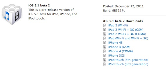 ios 5.1 beta 2 9b5127c