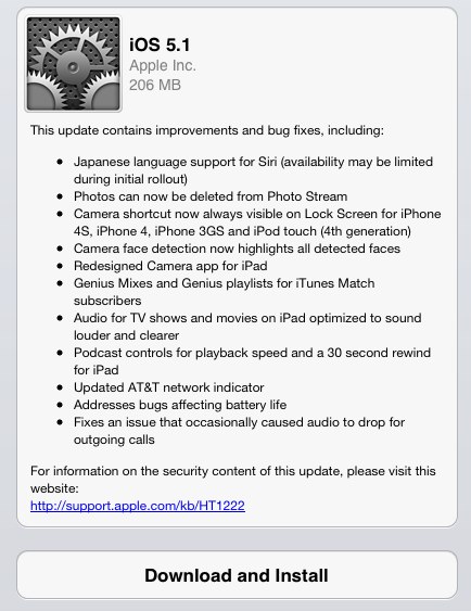 iOS 5.1 OTA install