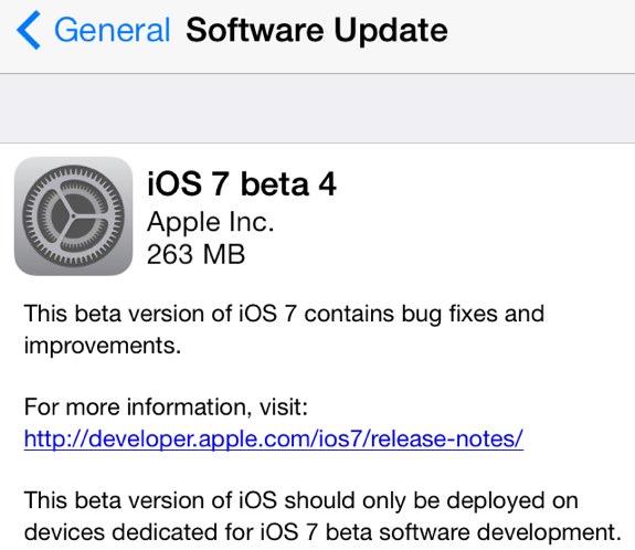 iOS 7 beta 4 11A4435d download