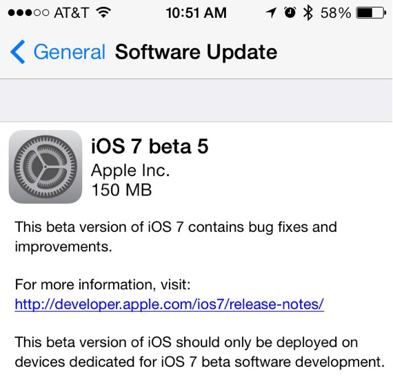 iOS 7 beta 5 11A4449a download