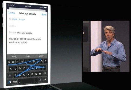 iOS 8 swype keyboard