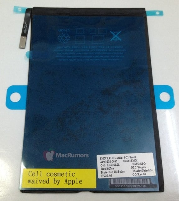 Leaked iPad Mini Battery