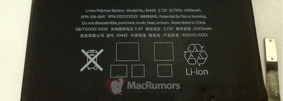 Leaked iPad Mini Battery 2