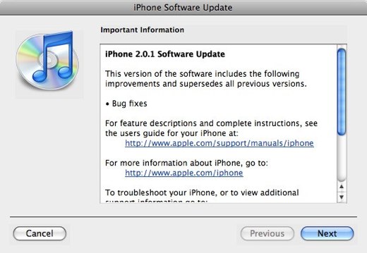 iPhone 2.0.1 update