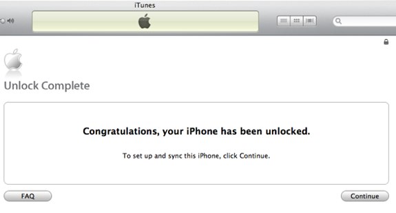 iPhone 5 iTunes unlock