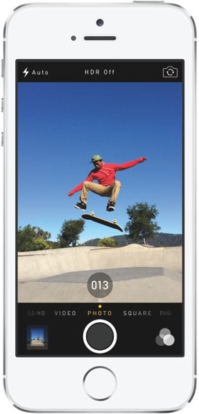 iPhone 5s camera burst mode