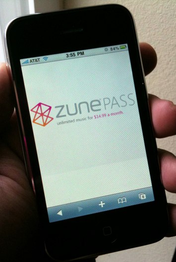 iPhone Zune Screen